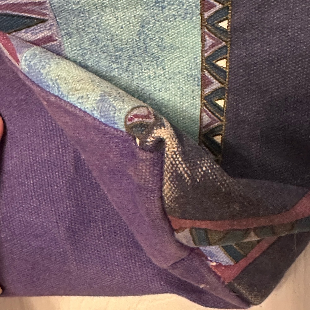 Laurel Burch Purple and Teal Horse Art Tote - Picture 4 of 8